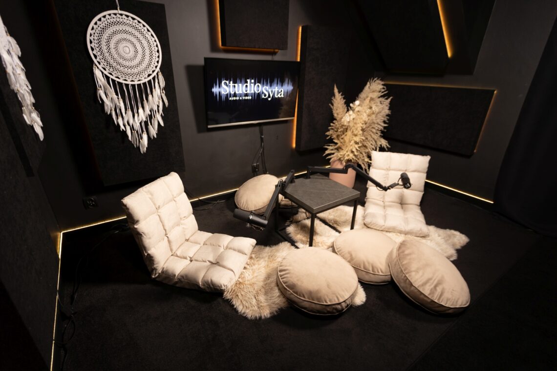 Studio nagraniowe w stylu Boho - podcasty